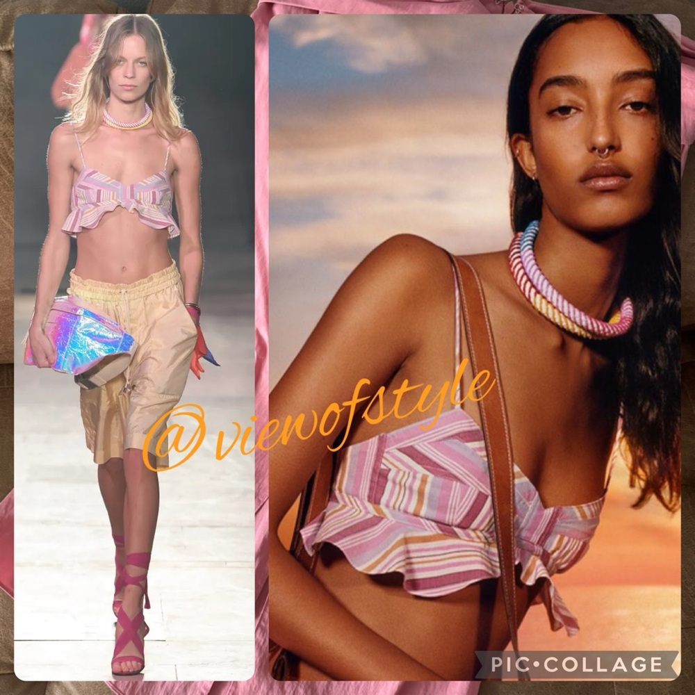 ISABEL MARANT bralette ruffle top ( from runway collection )